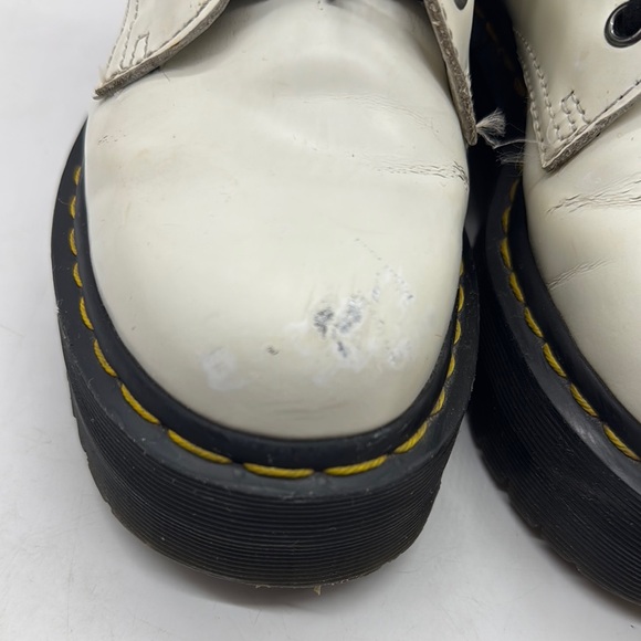 Dr. Martens Jadon White Leather Platform Boots Size 4 MS8094 - Picture 8 of 11